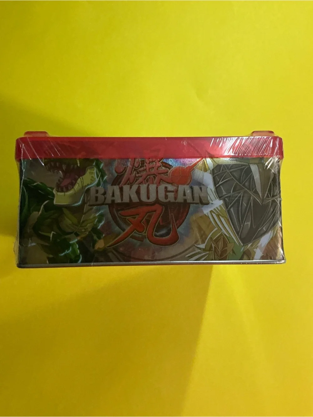 Side Smashed Metal Square Sealed Red Bakugan Baku Tin
